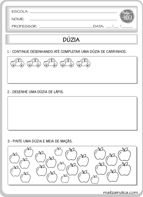 MAILZAINDICA - Atividade do Ensino Fundamental de Matemática