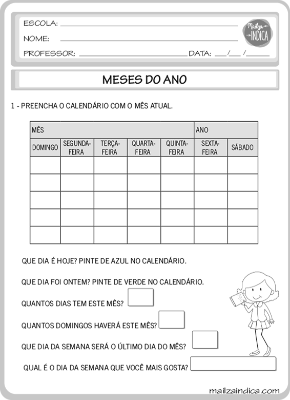 MAILZAINDICA - Atividade do Ensino Fundamental de Matemática