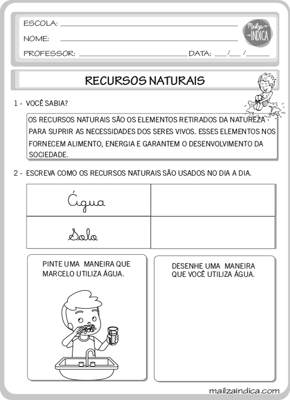 Atividade infantil 2 - Recursos de ensino