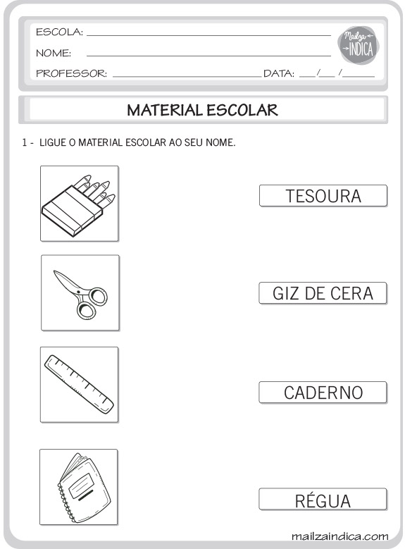 MAILZAINDICA - Atividade do Ensino Fundamental de Geografia