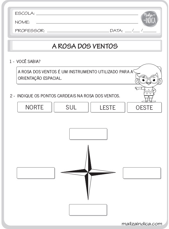 MAILZAINDICA - Atividade do Ensino Fundamental de Geografia