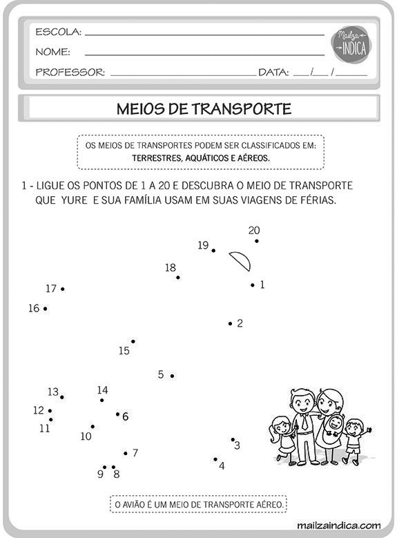 Atividades de Língua Portuguesa do 1o Ano, PDF, Transporte